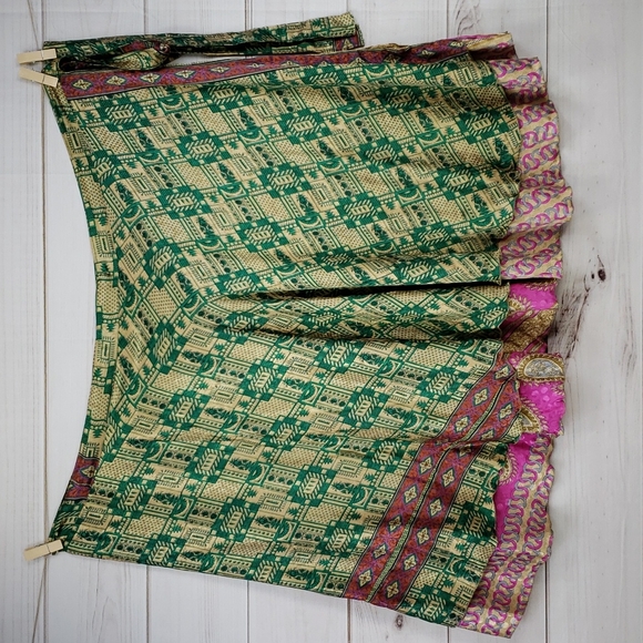 Darn Good Yarn Sari Silk Wrap Skirt Tea Goddess - Picture 3 of 16
